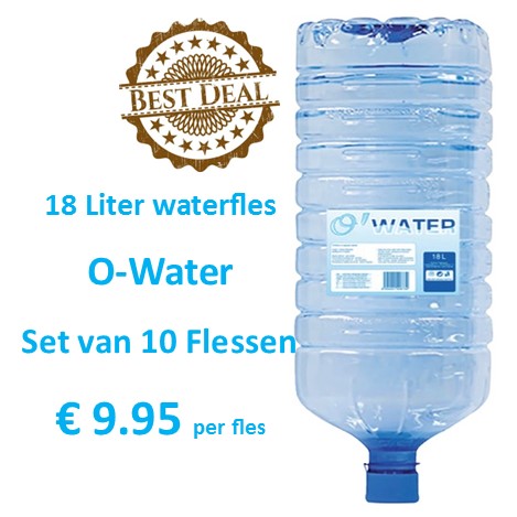 10 FLESSEN VAN 18 LITER - WaterKoelerCenter.nl
