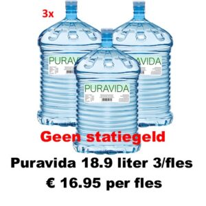 PURAVIDA ZUIVER DRINKWATER 18,9 LTR SET VAN 3 FLESSEN