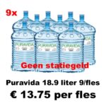 PURAVIDA ZUIVER DRINKWATER 18,9 LTR SET VAN 9 FLESSEN